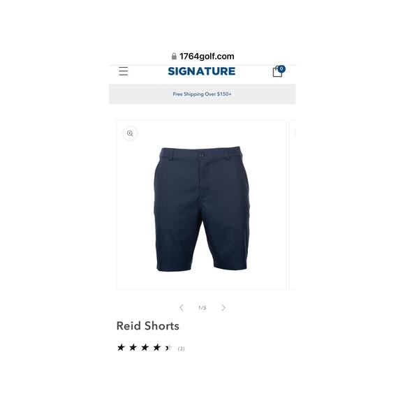 1764 signature.com   Navy "REID" Shorts for men. 34 - Picture 9 of 9